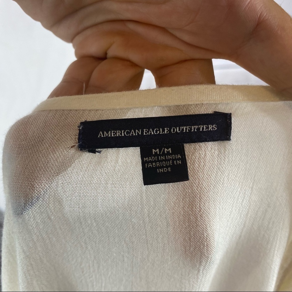 American Eagle Outfitters Bohemian throw on flare top cover Sz M - Picture 10 of 11